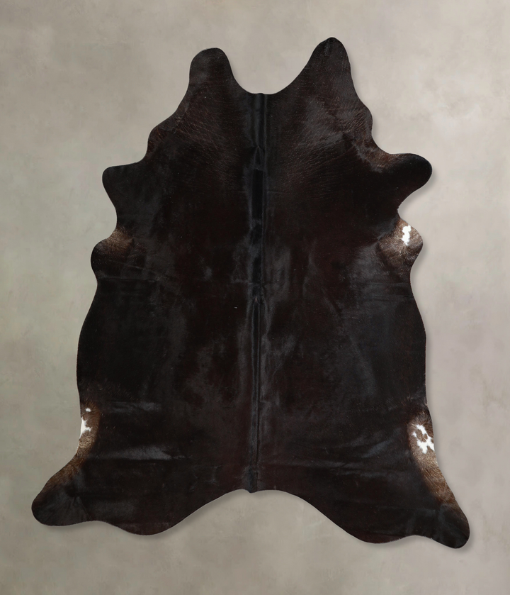 Solid Black XX-Large Brazilian Cowhide Rug 7'6"H x 6'9"W #A43913 by Hudson Hides