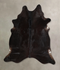 Solid Black XX-Large Brazilian Cowhide Rug 7'6