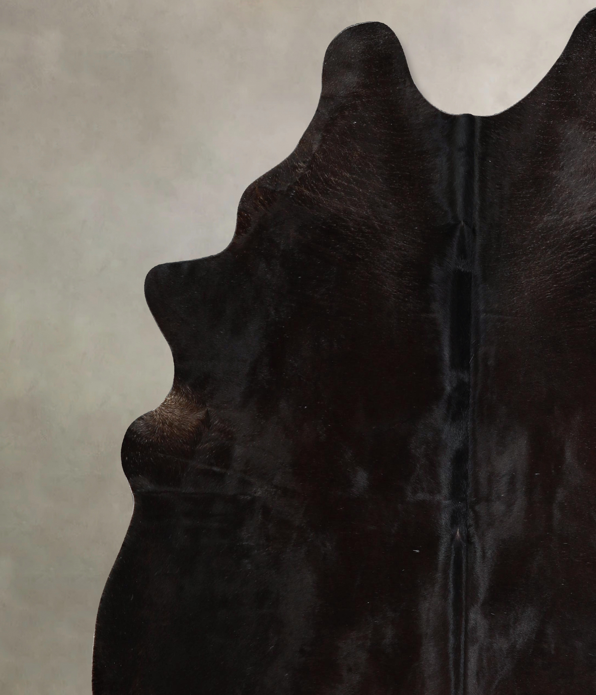 Solid Black Cowhide Rug #A43913