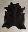 Solid Black X-Large Brazilian Cowhide Rug 7'5"H x 6'8"W #A43915 by Hudson Hides