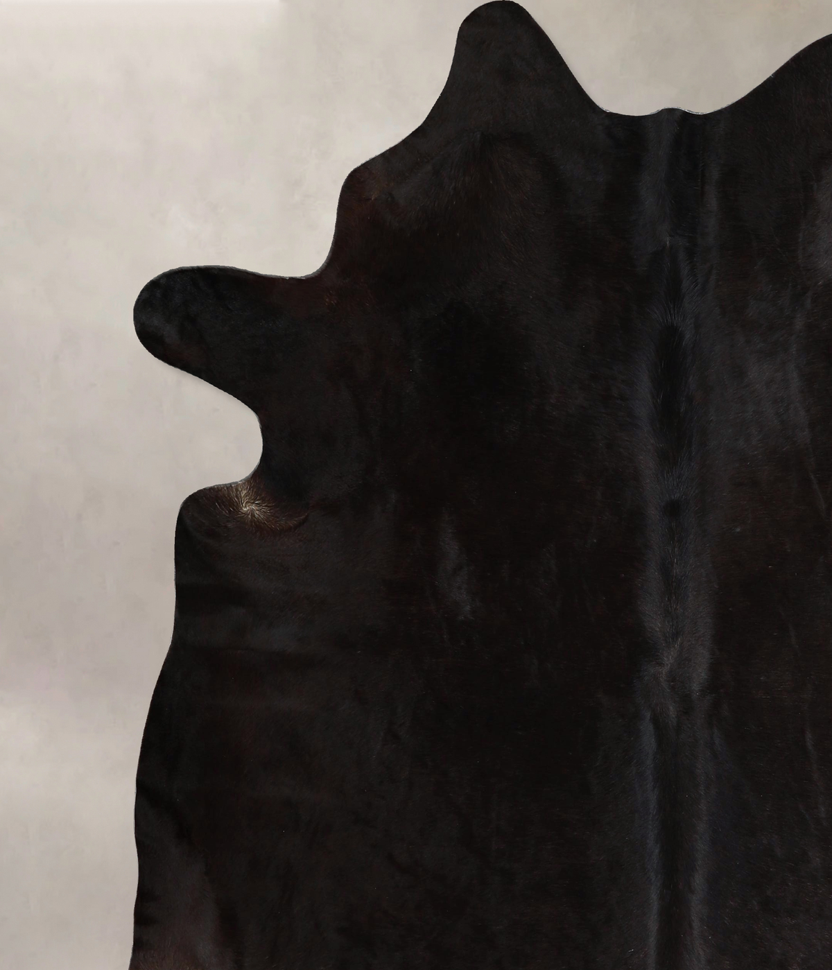 Solid Black Cowhide Rug #A43915