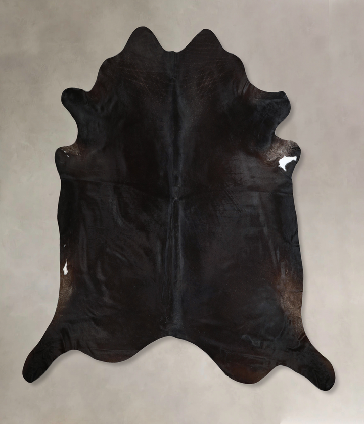 Solid Black XX-Large Brazilian Cowhide Rug 7'8"H x 8'2"W #A43916 by Hudson Hides