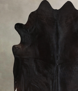 Solid Black XX-Large Brazilian Cowhide Rug 7'8"H x 8'2"W #A43916 by Hudson Hides