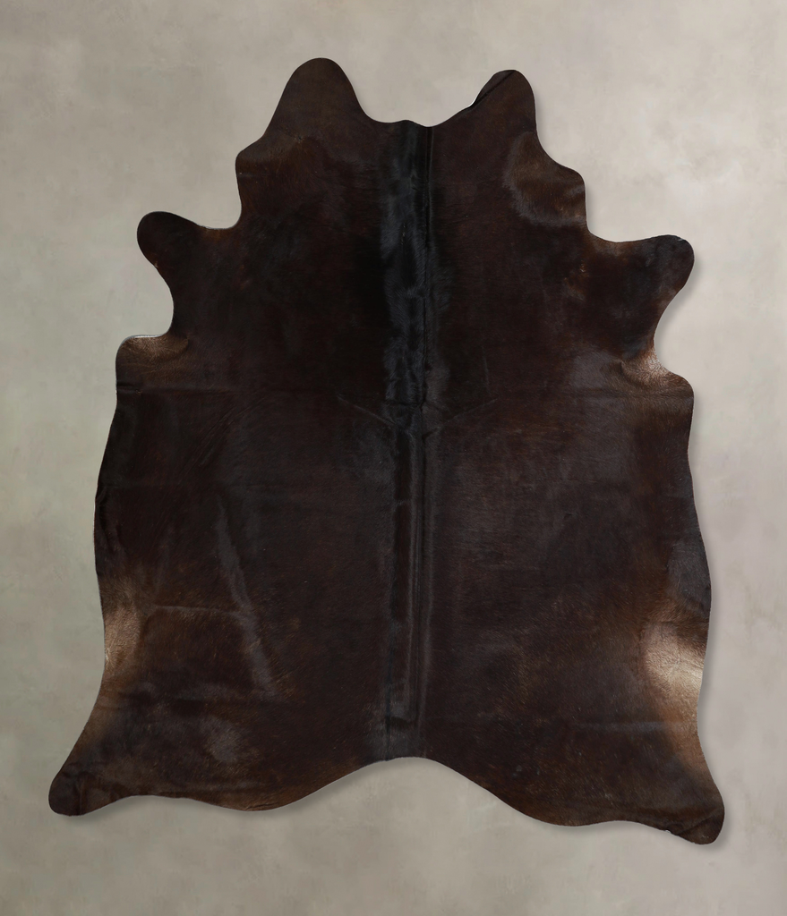Chocolate X-Large Brazilian Cowhide Rug 7'6"H x 6'6"W #A43919 by Hudson Hides