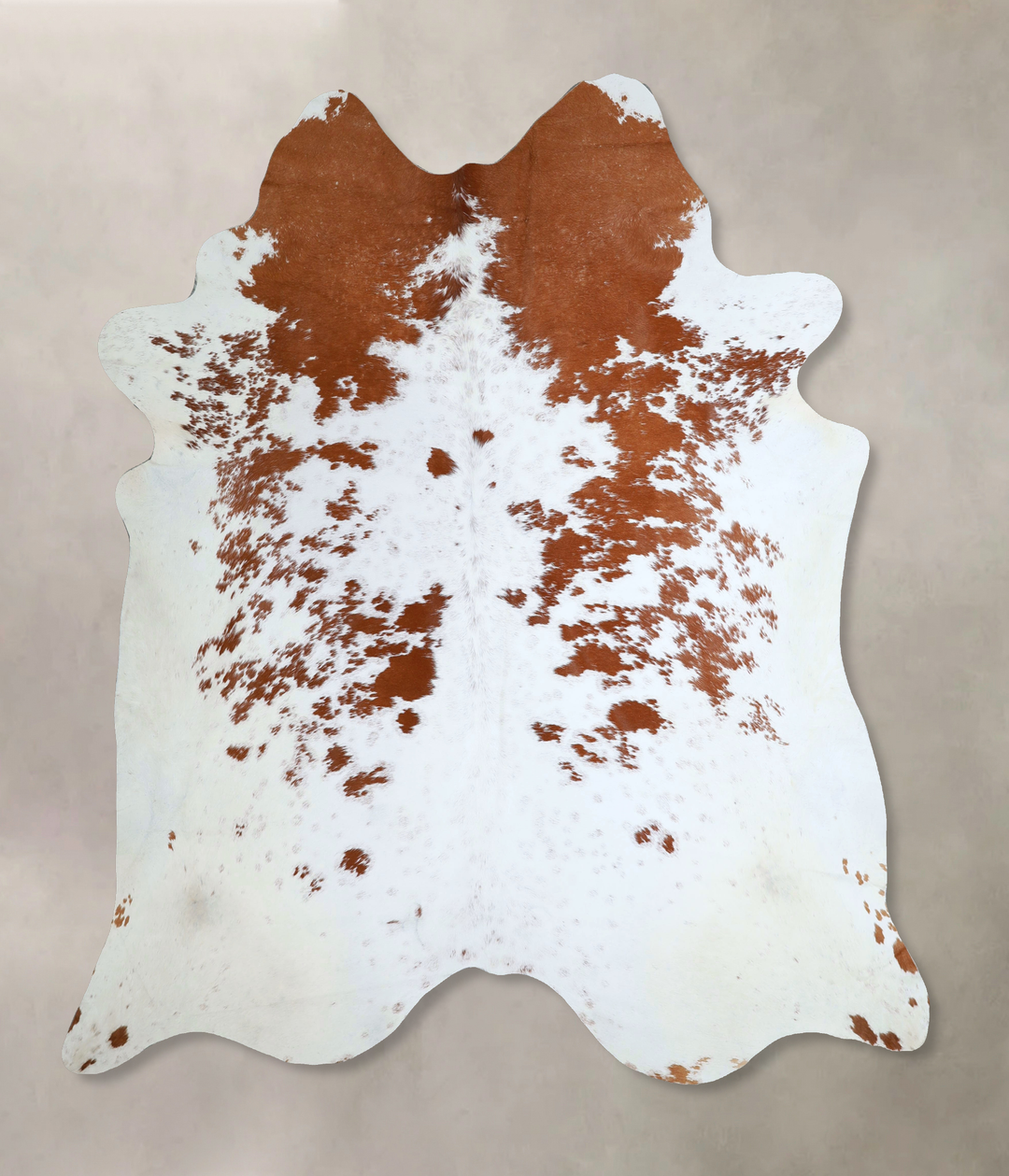 Brown and White XX-Large Brazilian Cowhide Rug 7'9"H x 7'0"W #A43922 b