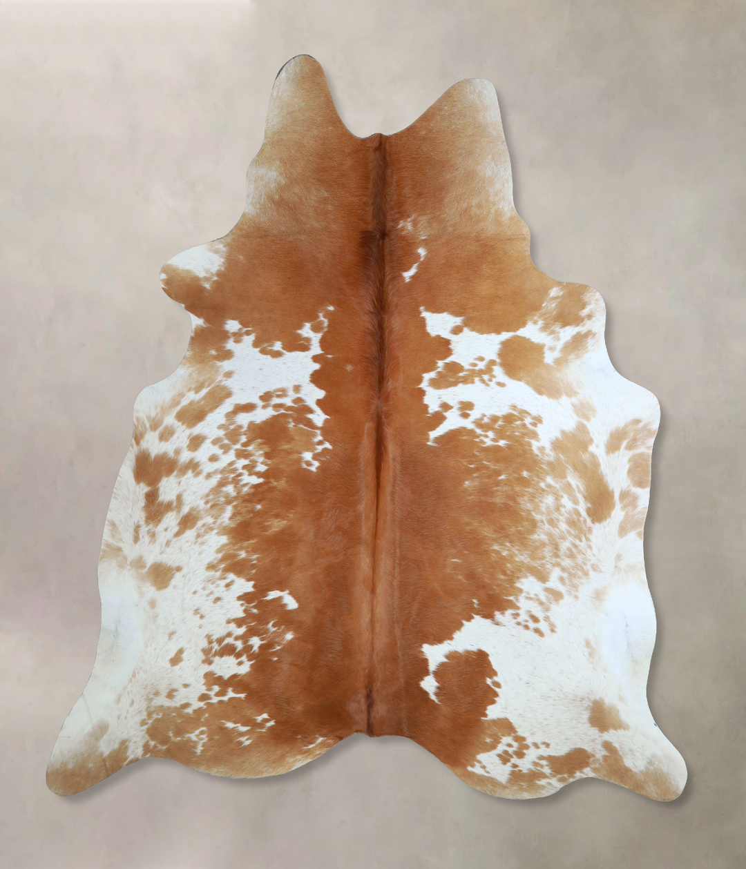 Brown and White XX-Large Brazilian Cowhide Rug 7'6"H x 6'9"W #A43924 b