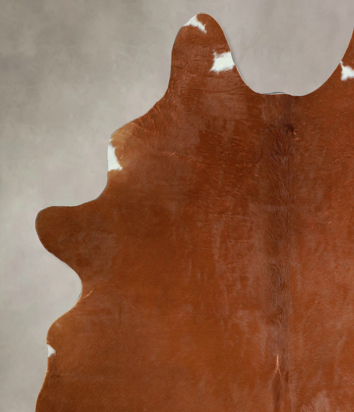 Solid Brown X-Large Brazilian Cowhide Rug 6'10"H x 6'0"W #A43930 by Hudson Hides