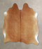 Beige Medium Brazilian Cowhide Rug 5'7