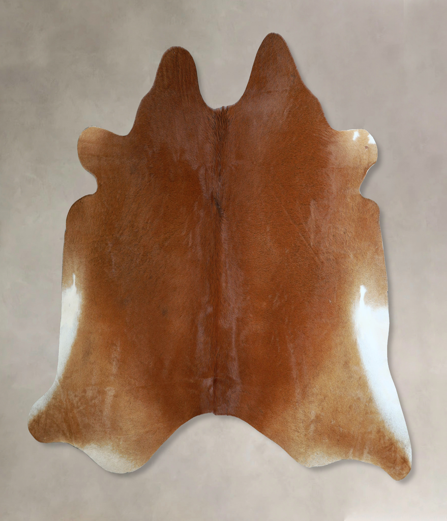 Solid Brown X-Large Brazilian Cowhide Rug 5'9"H x 7'3"W #A43935 by Hudson Hides