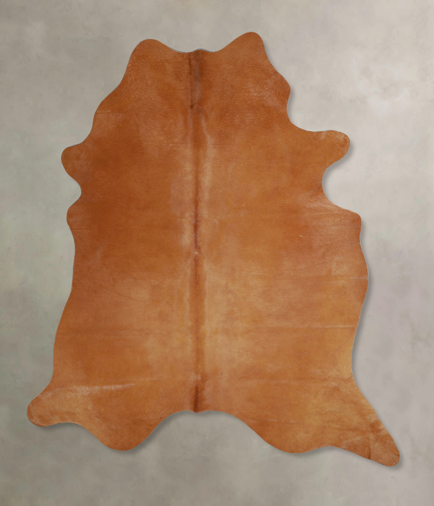 Solid Brown X-Large Brazilian Cowhide Rug 7'4"H x 6'0"W #A43936 by Hudson Hides