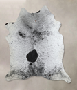Salt and Pepper Black X-Large Brazilian Cowhide Rug 7'7"H x 6'6"W #A43937 by Hudson Hides