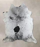 Salt and Pepper Black X-Large Brazilian Cowhide Rug 7'7"H x 6'6"W #A43937 by Hudson Hides