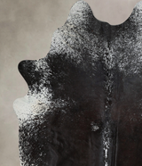 Salt and Pepper Black X-Large Brazilian Cowhide Rug 7'2"H x 6'4"W #A43939 by Hudson Hides