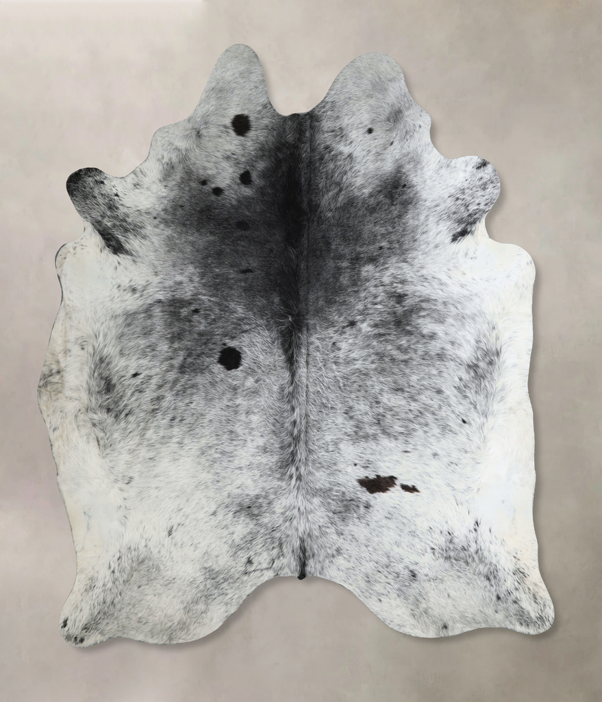 Salt and Pepper Black XX-Large Brazilian Cowhide Rug 7'5"H x 6'9"W #A43941 by Hudson Hides