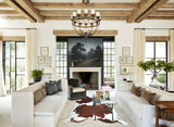 Brown and White XX-Large Brazilian Cowhide Rug 7'8"H x 6'11"W #A43943 by Hudson Hides