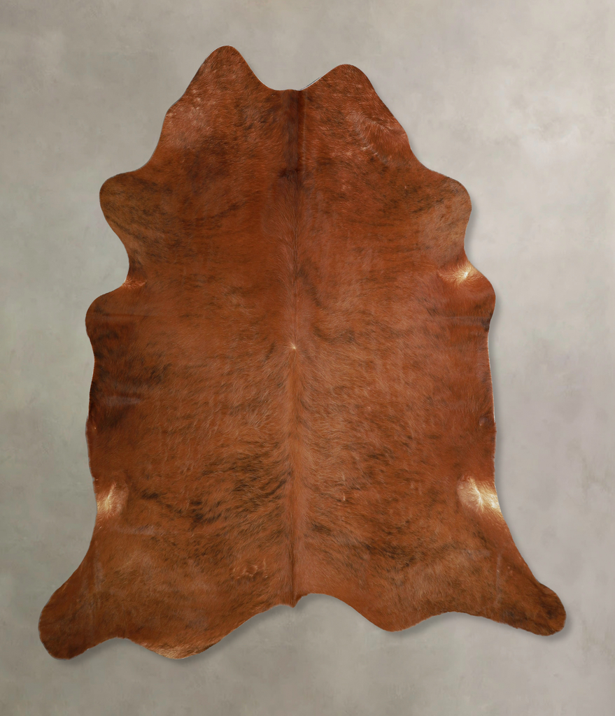 Medium Brindle X-Large Brazilian Cowhide Rug 6'9"H x 7'0"W #A43948 by Hudson Hides