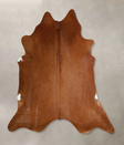 Solid Brown X-Large Brazilian Cowhide Rug 6'11"H x 7'2"W #A43949 by Hudson Hides