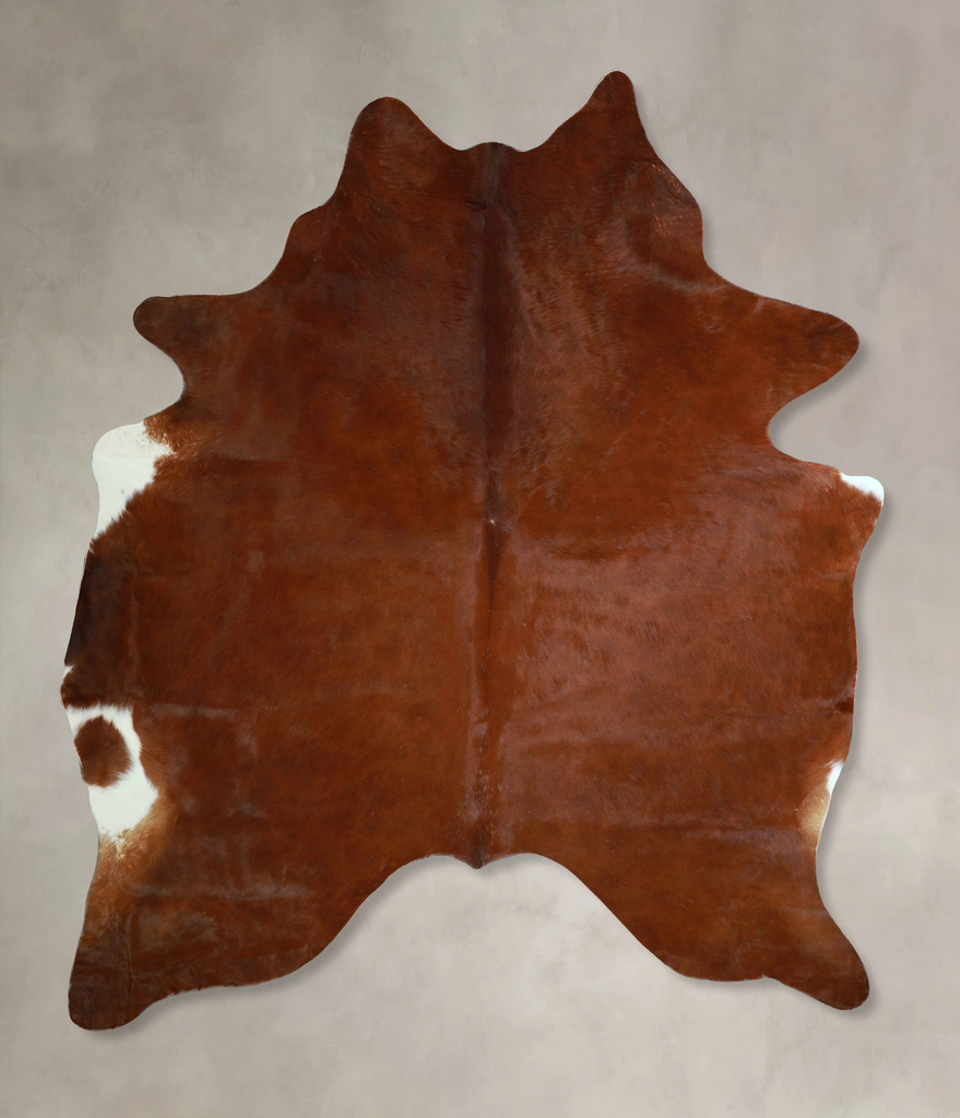 Solid Brown X-Large Brazilian Cowhide Rug 7'4"H x 6'0"W #A43951 by Hudson Hides