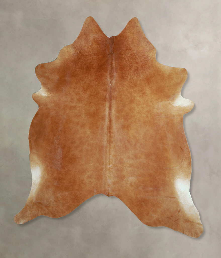 Solid Brown XX-Large Brazilian Cowhide Rug 7'9"H x 7'3"W #A43953 by Hudson Hides