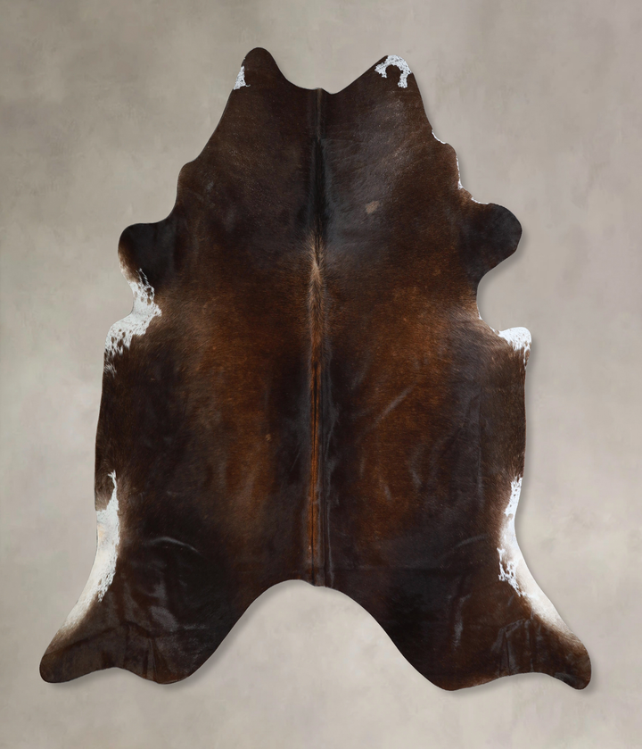 Chocolate X-Large Brazilian Cowhide Rug 6'11"H x 7'1"W #A43955 by Hudson Hides