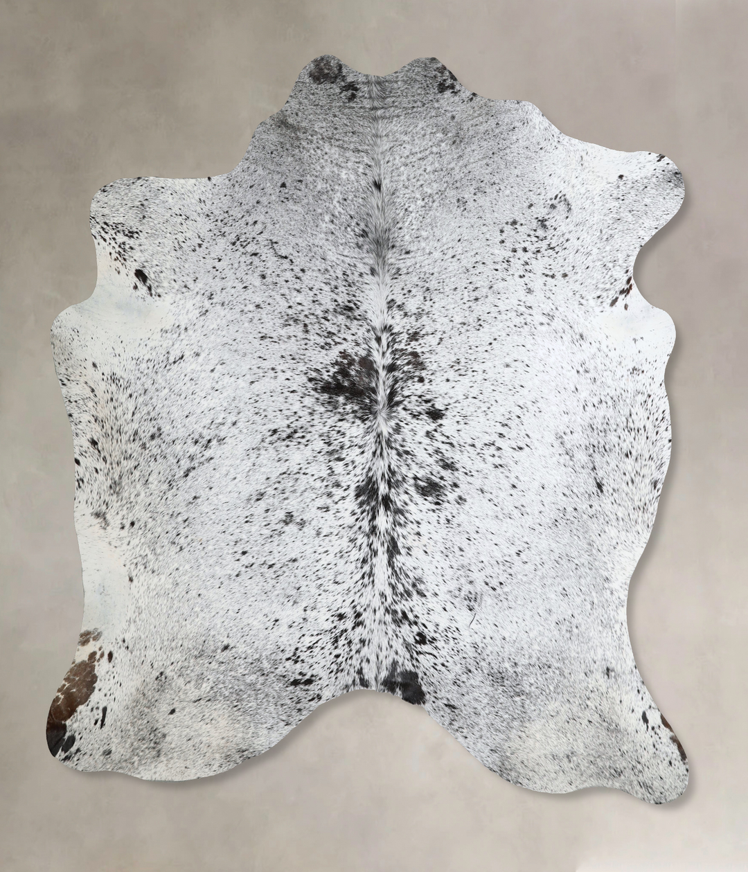 Salt and Pepper Black X-Large Brazilian Cowhide Rug 6'9"H x 6'5"W #A43