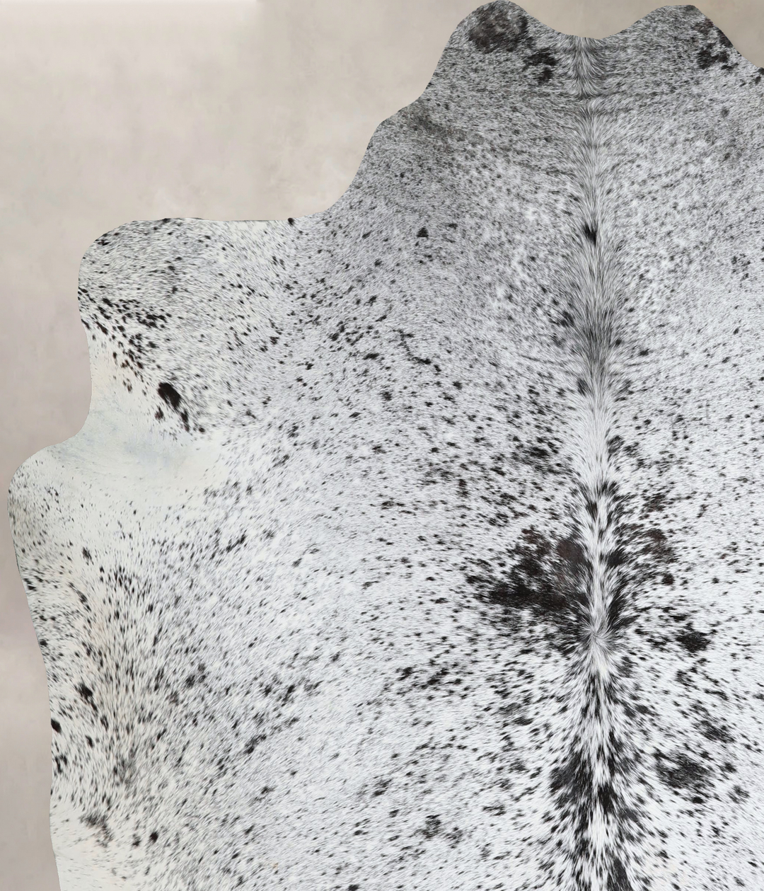 Salt and Pepper Black X-Large Brazilian Cowhide Rug 6'9"H x 6'5"W #A43