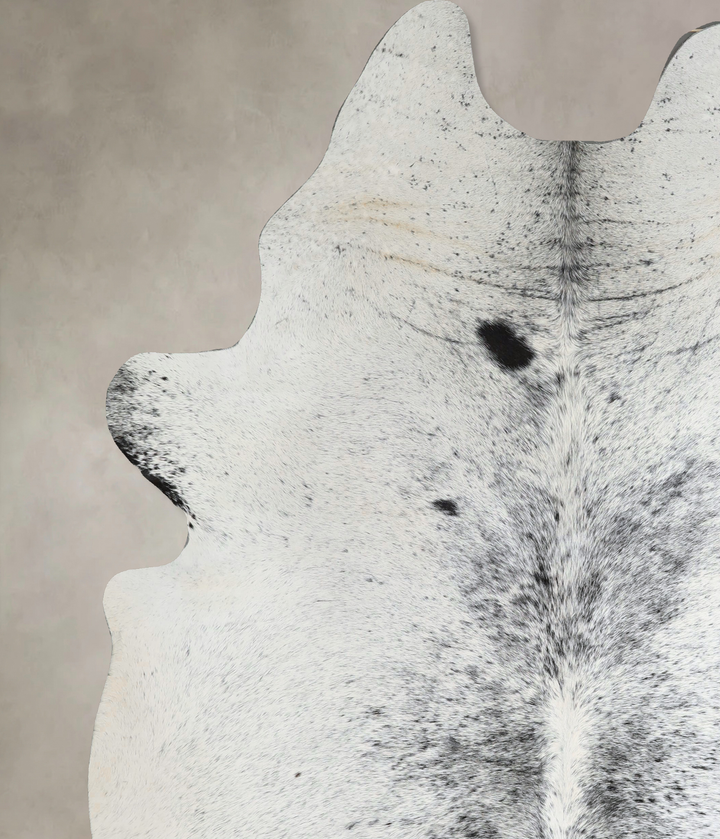 Salt and Pepper Black XX-Large Brazilian Cowhide Rug 8'3"H x 6'7"W #A43959 by Hudson Hides