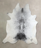 Salt and Pepper Black XX-Large Brazilian Cowhide Rug 8'4
