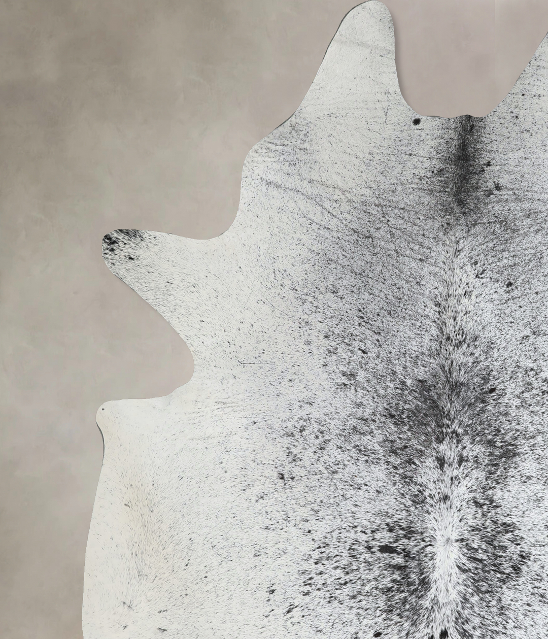 Salt and Pepper Black XX-Large Brazilian Cowhide Rug 8'4"H x 6'6"W #A4