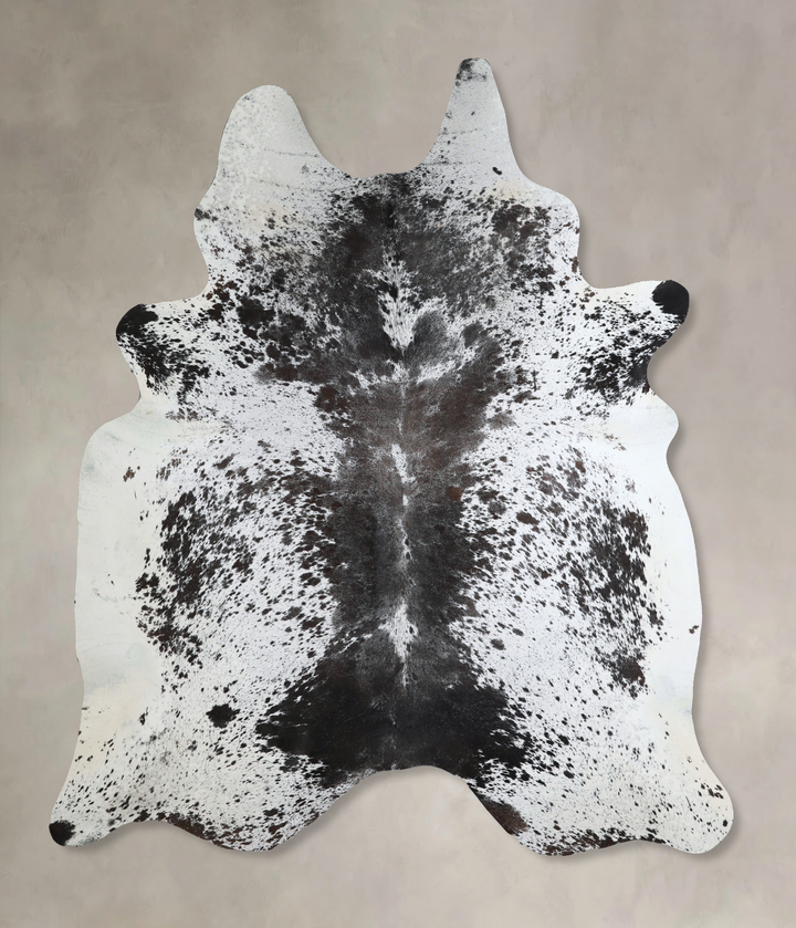 Salt and Pepper Black XX-Large Brazilian Cowhide Rug 7'11"H x 6'5"W #A43966 by Hudson Hides