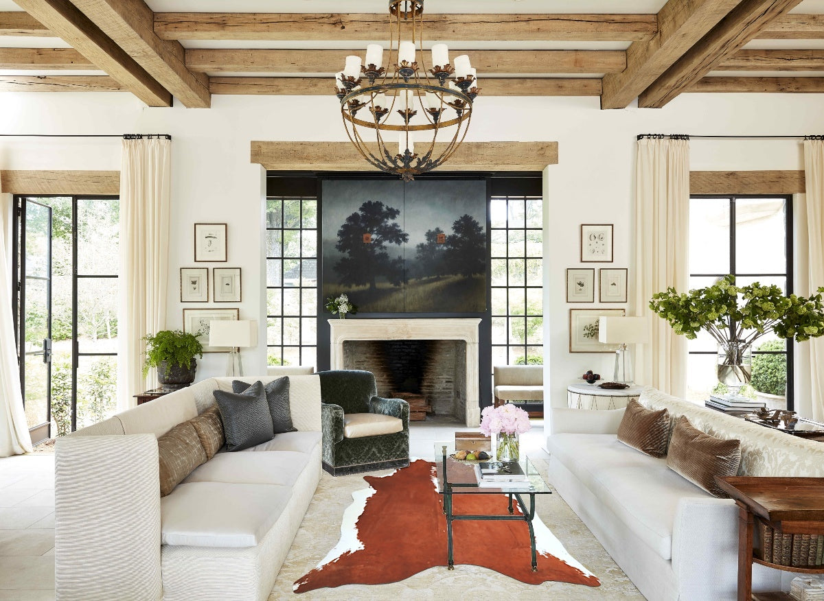 Hereford X-Large Brazilian Cowhide Rug 6'8"H x 6'1"W #A43969 by Hudson Hides