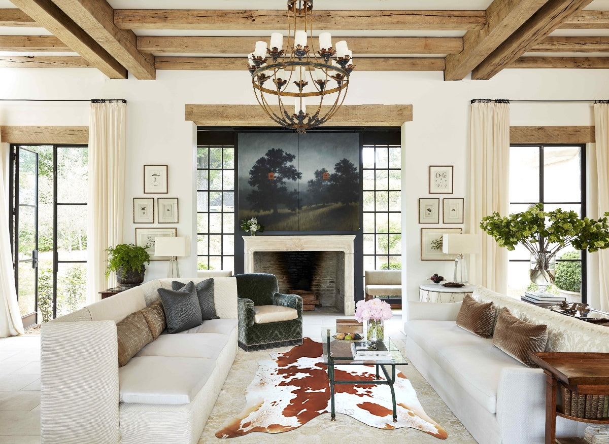 Brown and White Cowhide Rug #A43988
