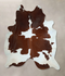 Brown and White XX-Large Brazilian Cowhide Rug 8'4