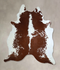 Brown and White XX-Large Brazilian Cowhide Rug 7'11