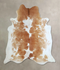 Beige and White XX-Large Brazilian Cowhide Rug 7'6