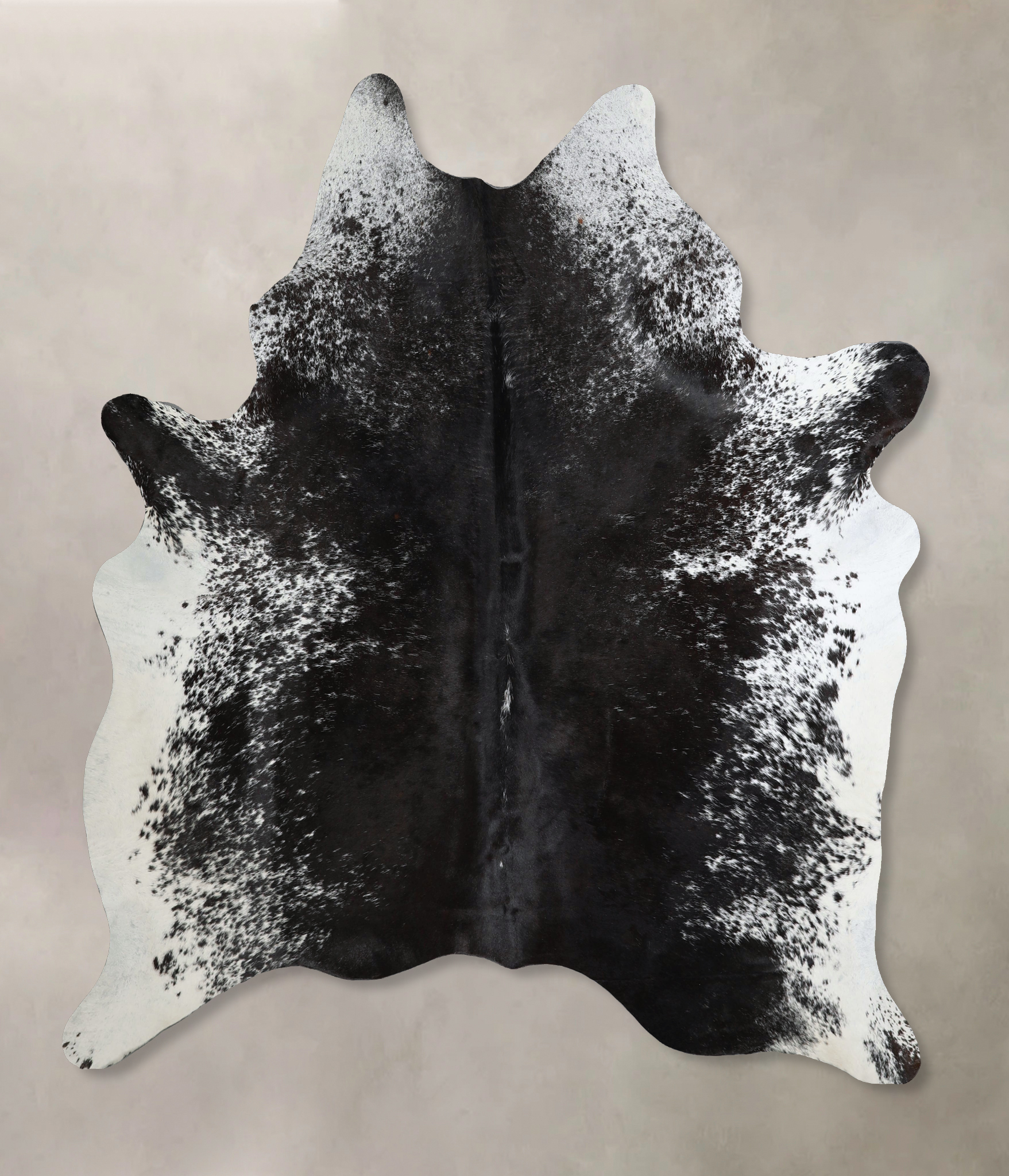 Salt and Pepper Black Cowhide Rug #A43997