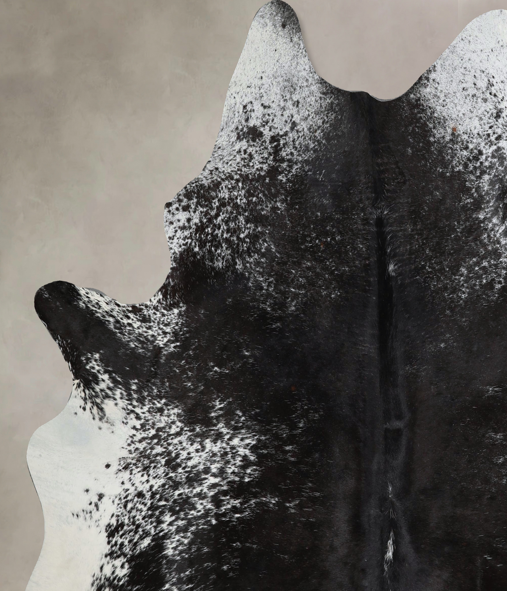 Salt and Pepper Black Cowhide Rug #A43997