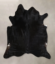 Solid Black X-Large Brazilian Cowhide Rug 6'7"H x 6'6"W #A44002 by Hudson Hides