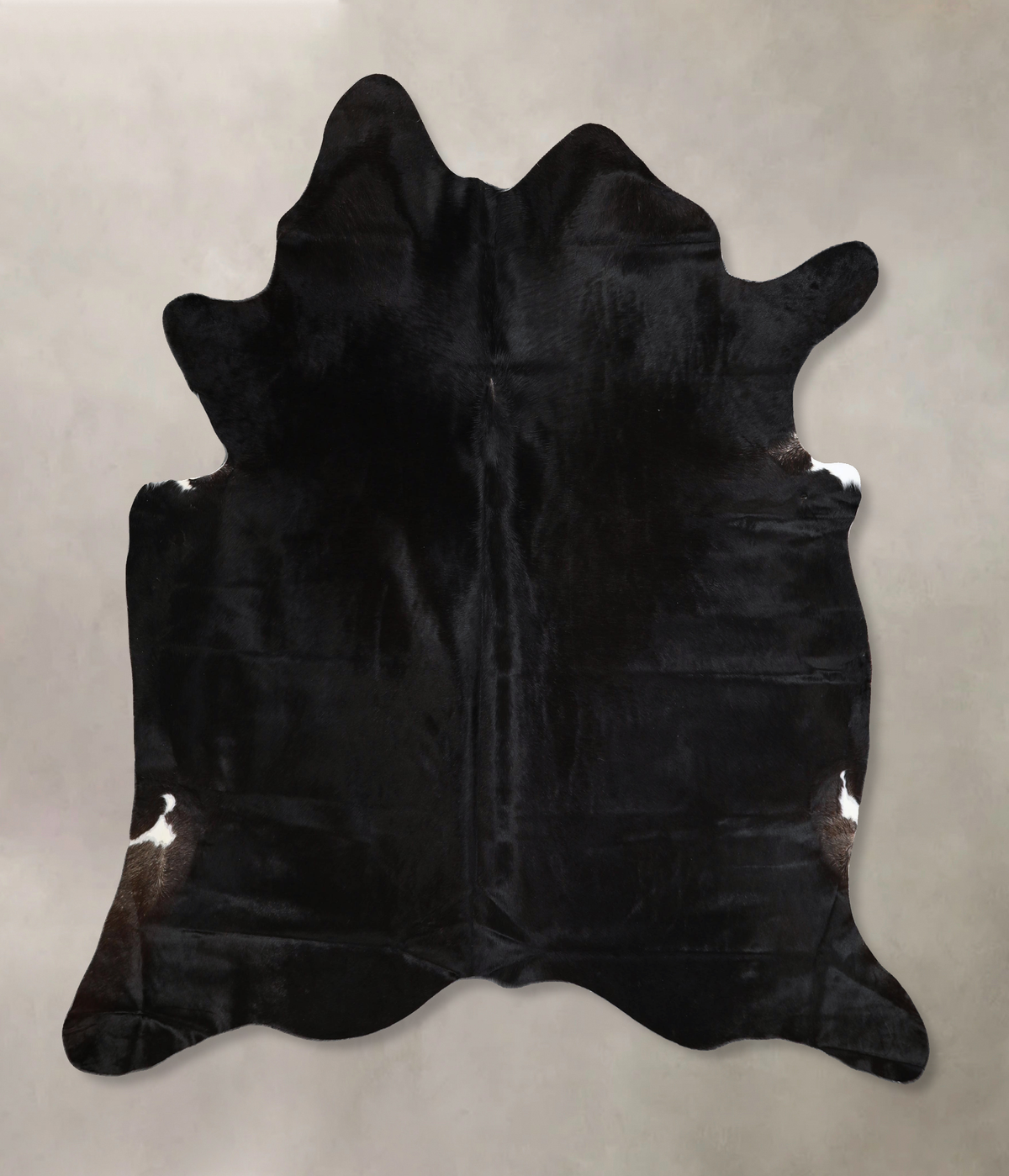 Solid Black Cowhide Rug #A44002