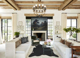 Solid Black X-Large Brazilian Cowhide Rug 6'7"H x 6'6"W #A44002 by Hudson Hides