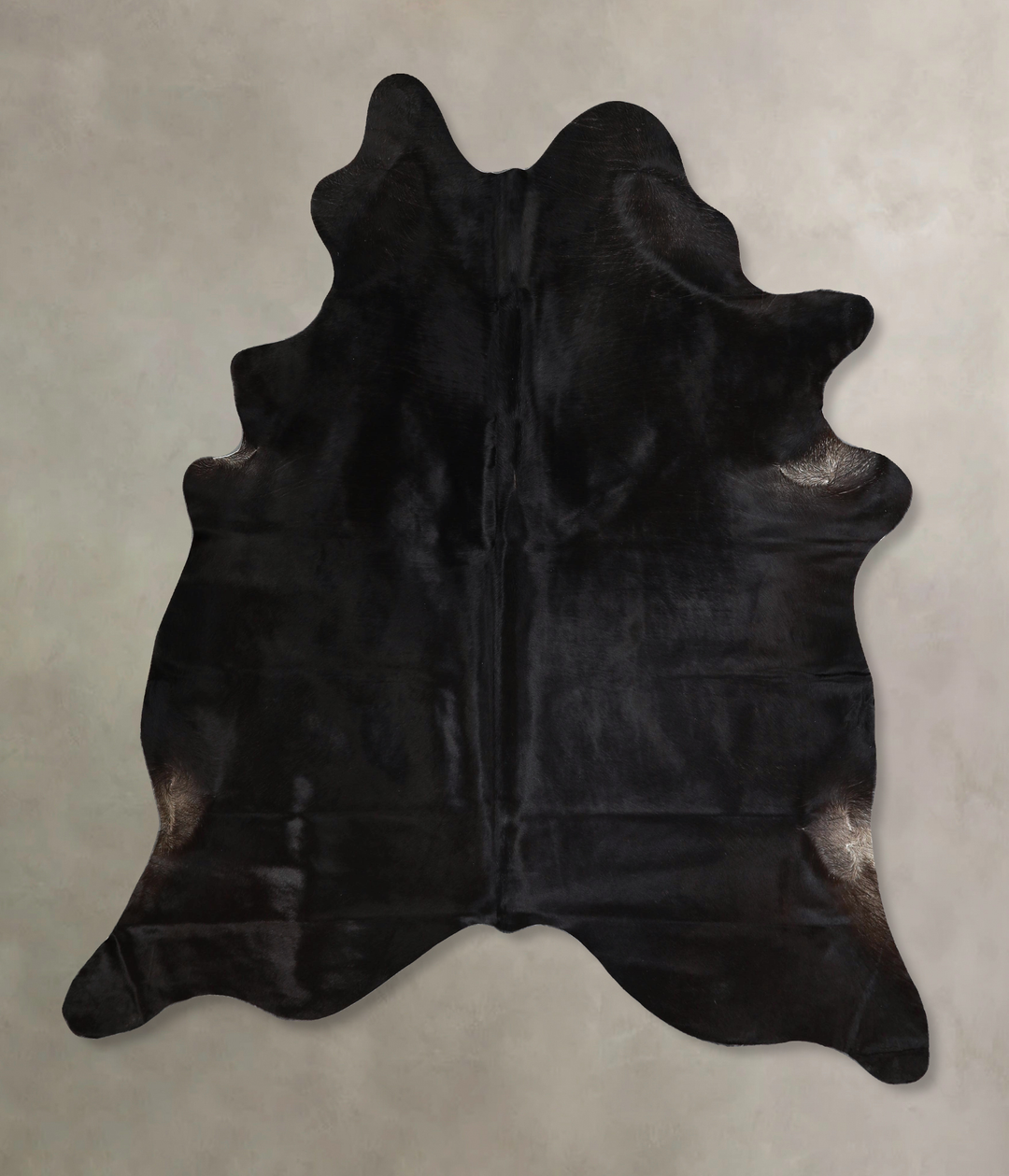 Solid Black X-Large Brazilian Cowhide Rug 7'0"H x 5'11"W #A44005 by Hu