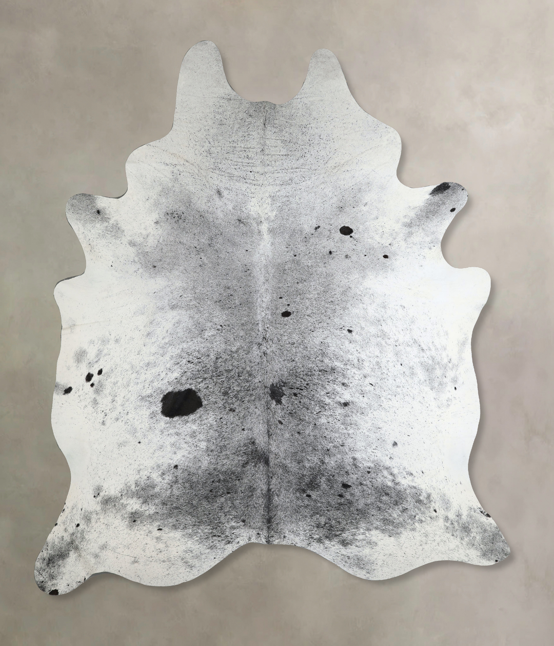 Salt and Pepper Black XX-Large Brazilian Cowhide Rug 8'9"H x 6'9"W #A4