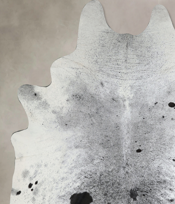 Salt and Pepper Black XX-Large Brazilian Cowhide Rug 8'9"H x 6'9"W #A44015 by Hudson Hides