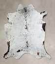 Salt and Pepper Black X-Large Brazilian Cowhide Rug 6'11"H x 6'9"W #A44020 by Hudson Hides
