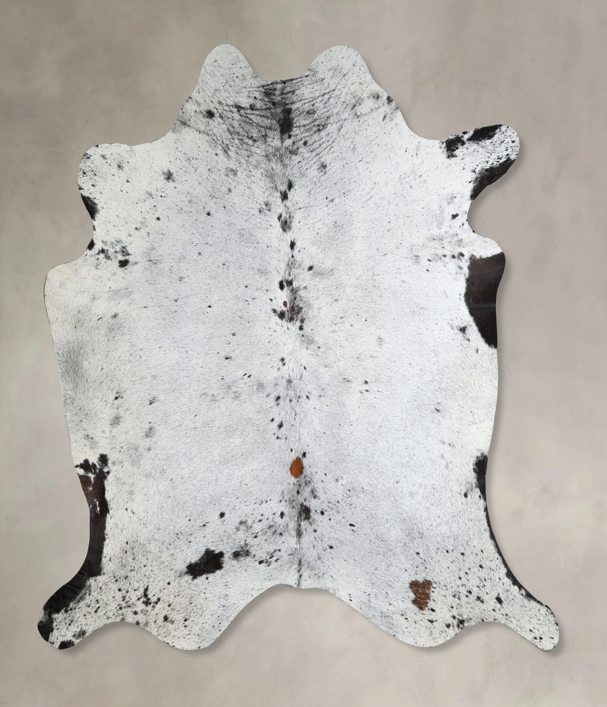 Salt and Pepper Black X-Large Brazilian Cowhide Rug 6'11"H x 6'9"W #A44020 by Hudson Hides