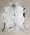 Salt and Pepper Black X-Large Brazilian Cowhide Rug 6'11