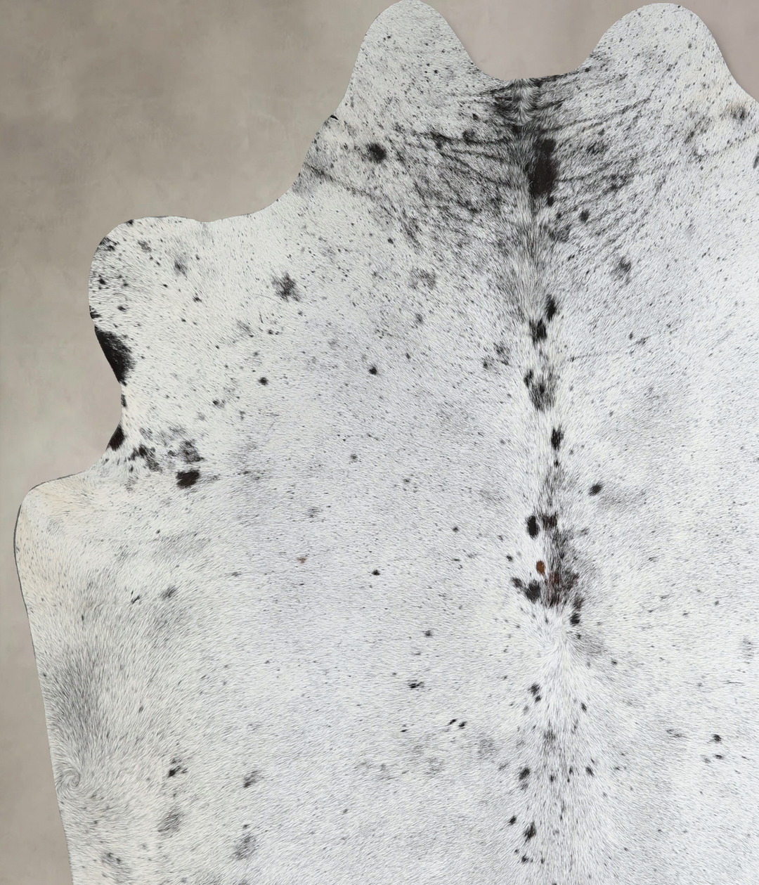 Salt and Pepper Black X-Large Brazilian Cowhide Rug 6'11"H x 6'9"W #A4