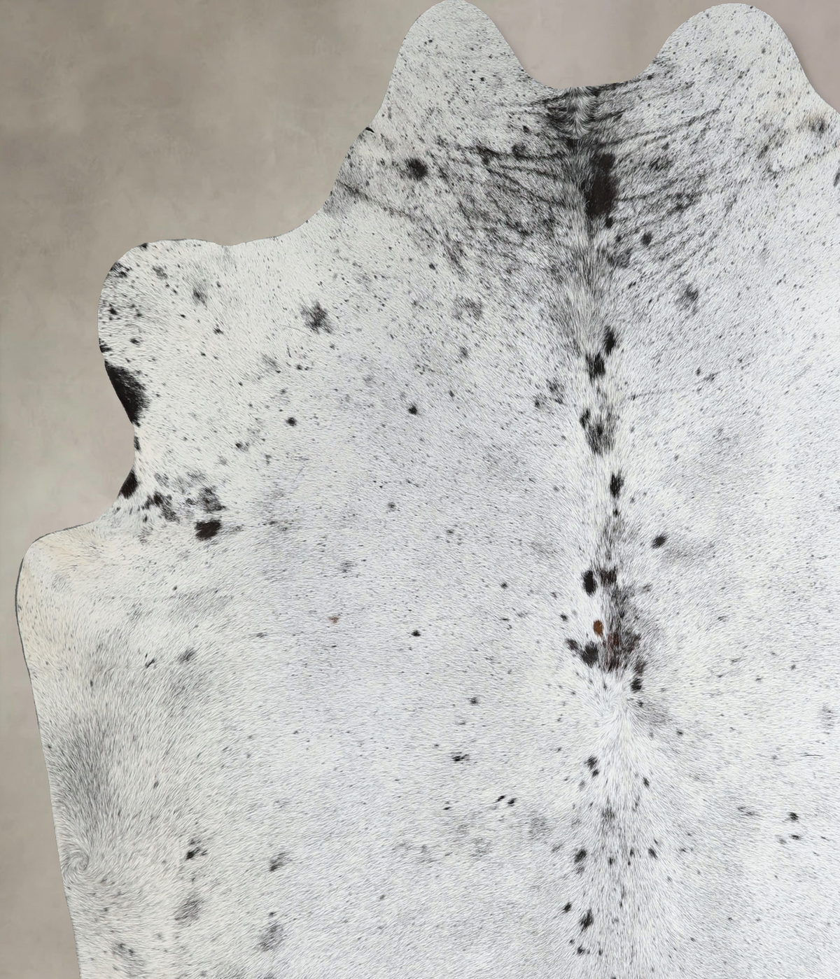 Salt and Pepper Black Cowhide Rug #A44020
