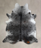 Salt and Pepper Black X-Large Brazilian Cowhide Rug 7'4