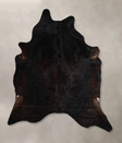 Solid Black X-Large Brazilian Cowhide Rug 7'8"H x 6'3"W #A44041 by Hudson Hides
